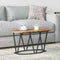 vidaXL Coffee Table Old Wood 80x40x40.5 cm Engineered Wood and Metal