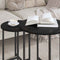 vidaXL Side Table Set 2 pcs Black oak 50 x 50 x 50 cm