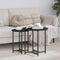 vidaXL Side Table Set of 2 - Black Oak and Metal