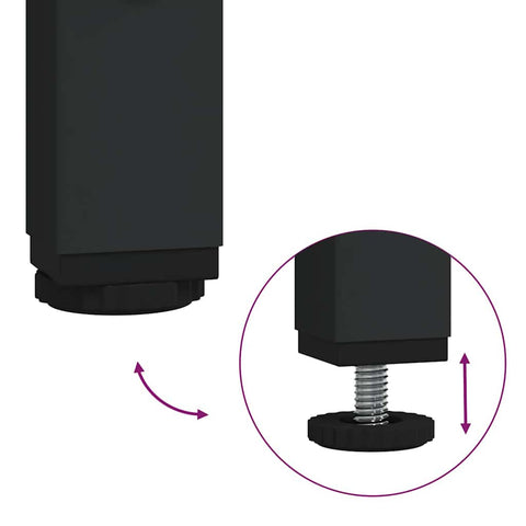 vidaXL Side Table Set 2 pcs Black oak 50 x 50 x 50 cm
