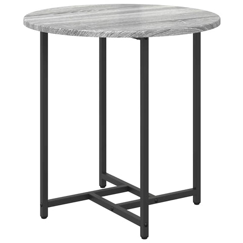 vidaXL Side Table Set 2 pcs Grey sonoma and Black 50 x 50 x 50 cm