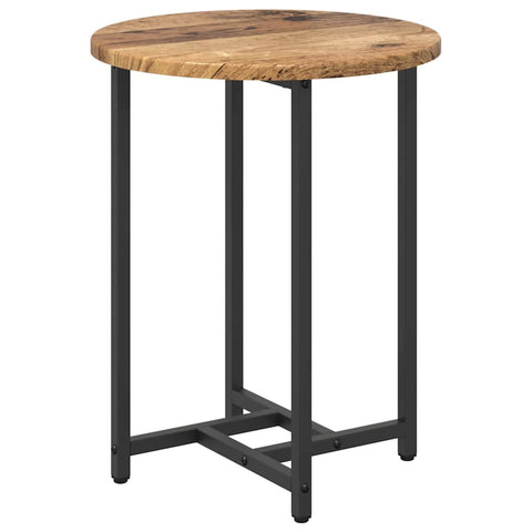 vidaXL Side Table Set 2 pcs Old wood and Black 50 x 50 x 50 cm