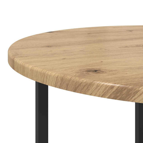 vidaXL Side Table Set of 2 - Artisan Oak Wood and Metal
