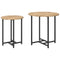 vidaXL Side Table Set of 2 - Artisan Oak Wood and Metal