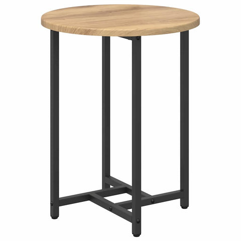 vidaXL Side Table Set of 2 - Artisan Oak Wood and Metal
