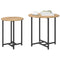 vidaXL Side Table Set of 2 - Artisan Oak Wood and Metal