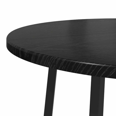 vidaXL Side Table Set of 2 - Black Oak Engineered Wood and Metal