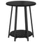 vidaXL Side Table Set of 2 - Black Oak Engineered Wood and Metal