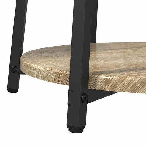 vidaXL Side Table Set 2 pcs Sonoma oak and Black 50 x 50 x 51 cm