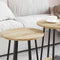 vidaXL Side Table Set - 2 Pieces in Sonoma Oak with Metal