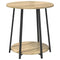 vidaXL Side Table Set - 2 Pieces in Sonoma Oak with Metal