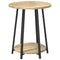 vidaXL Side Table Set - 2 Pieces in Sonoma Oak with Metal