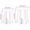 vidaXL Side Table Set - 2 Pieces in Sonoma Oak with Metal