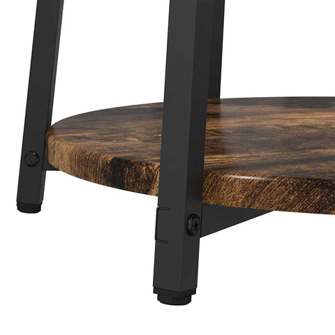 vidaXL Side Table Set 2 pcs Smoked oak and Black 50 x 50 x 51 cm