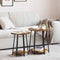 vidaXL Side Table 2 pcs Smoked Oak Engineered Wood and Metal