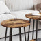 vidaXL Side Table 2 pcs Smoked Oak Engineered Wood and Metal