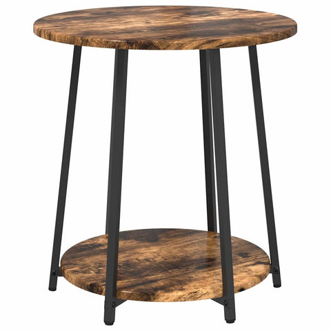 vidaXL Side Table Set 2 pcs Smoked oak and Black 50 x 50 x 51 cm