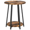 vidaXL Side Table 2 pcs Smoked Oak Engineered Wood and Metal