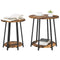 vidaXL Side Table 2 pcs Smoked Oak Engineered Wood and Metal