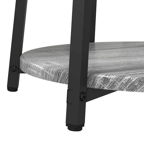 vidaXL Side Table Set 2 pcs Grey sonoma and Black 50 x 50 x 51 cm