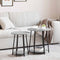 vidaXL End Tables Grey Sonoma Particle board, Metal Storage End Table
