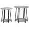 vidaXL End Tables Grey Sonoma Particle board, Metal Storage End Table