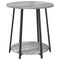 vidaXL End Tables Grey Sonoma Particle board, Metal Storage End Table