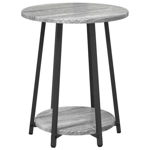 vidaXL Side Table Set 2 pcs Grey sonoma and Black 50 x 50 x 51 cm