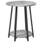 vidaXL End Tables Grey Sonoma Particle board, Metal Storage End Table