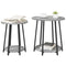 vidaXL End Tables Grey Sonoma Particle board, Metal Storage End Table