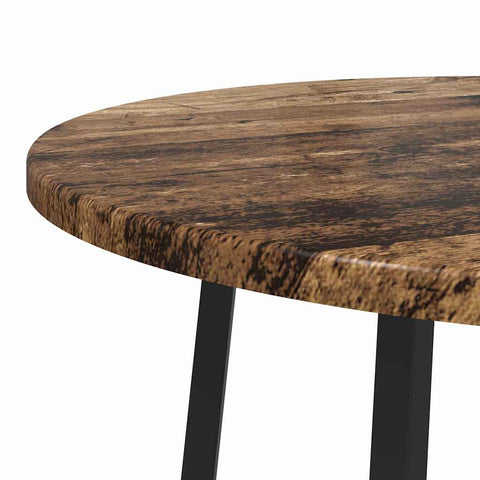 vidaXL Side Table Set 2 pcs Old wood and Black 50 x 50 x 51 cm