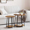 vidaXL Side Table 2 Pack Old Wood Engineered Wood and Metal