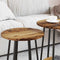 vidaXL Side Table 2 Pack Old Wood Engineered Wood and Metal