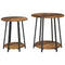 vidaXL Side Table 2 Pack Old Wood Engineered Wood and Metal
