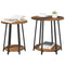 vidaXL Side Table 2 Pack Old Wood Engineered Wood and Metal