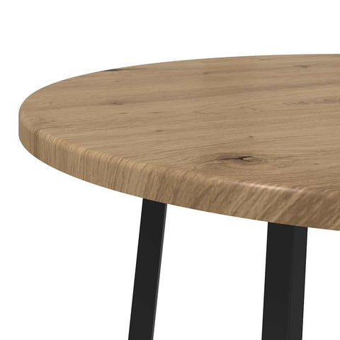 vidaXL Side Table Set of 2 in Artisan Oak with Engineered Wood and Metal