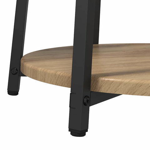 vidaXL Side Table Set of 2 in Artisan Oak with Engineered Wood and Metal