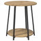 vidaXL Side Table Set of 2 in Artisan Oak with Engineered Wood and Metal