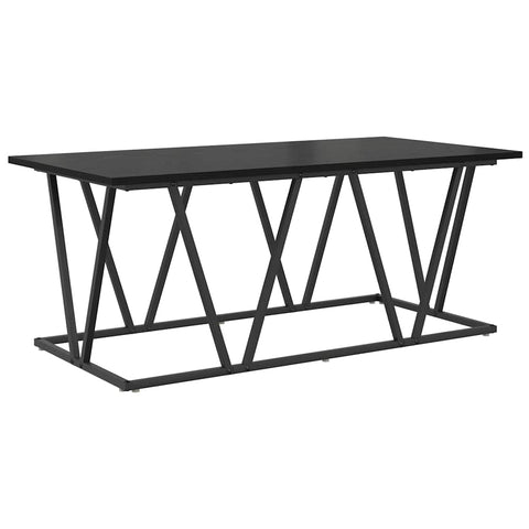 vidaXL Coffee Table in Black Oak - 100x50x40 cm - Made from Engineered Wood and Metal