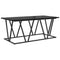 vidaXL Coffee Table in Black Oak - 100x50x40 cm - Made from Engineered Wood and Metal