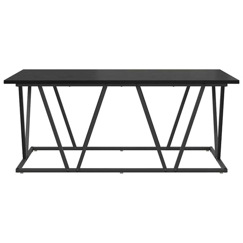vidaXL Coffee Table in Black Oak - 100x50x40 cm - Made from Engineered Wood and Metal