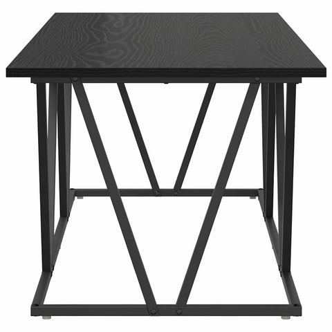 vidaXL Coffee Table in Black Oak - 100x50x40 cm - Made from Engineered Wood and Metal