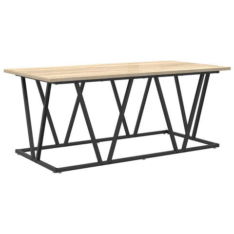 vidaXL Coffee Table Sonoma Oak 100x50x40 cm Made of Engineered Wood and Metal