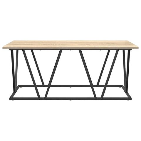 vidaXL Coffee Table Sonoma Oak 100x50x40 cm Made of Engineered Wood and Metal