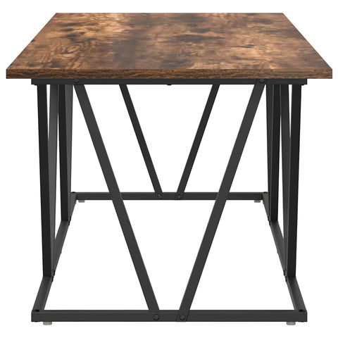 vidaXL Coffee Table - Smoked Oak - 100x50x40 cm - Engineered Wood and Metal