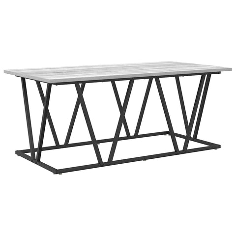 vidaXL Grey Sonoma Coffee Table 100x50x40 cm Made of Engineered Wood and Metal