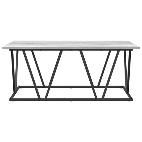 vidaXL Grey Sonoma Coffee Table 100x50x40 cm Made of Engineered Wood and Metal