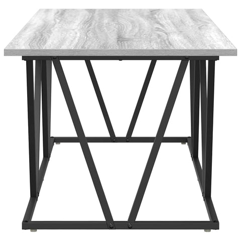 vidaXL Grey Sonoma Coffee Table 100x50x40 cm Made of Engineered Wood and Metal