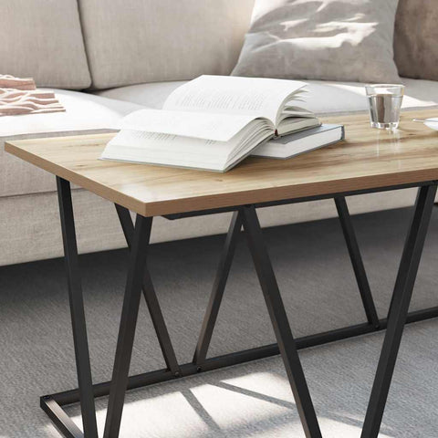 vidaXL Coffee Table Artisan oak 100 x 50 x 40 cm