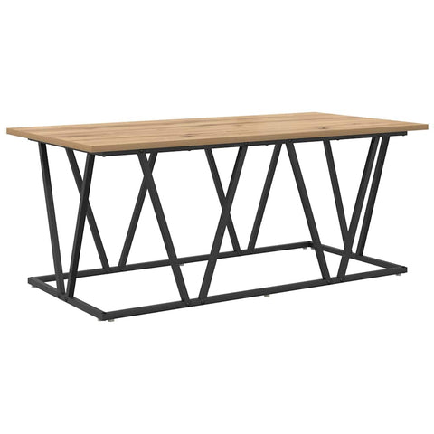 vidaXL Coffee Table Artisan Oak 100x50x40 cm Made of Engineered Wood and Metal